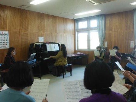 第１音楽室でのコーラス講座風景